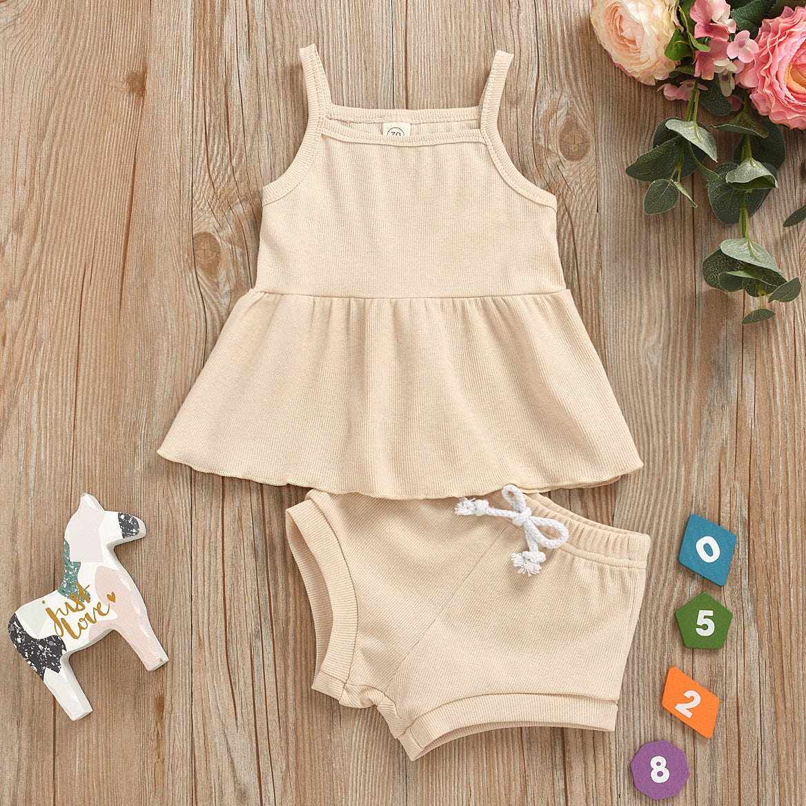 Baby Girls Summer Top & Shorts Set
