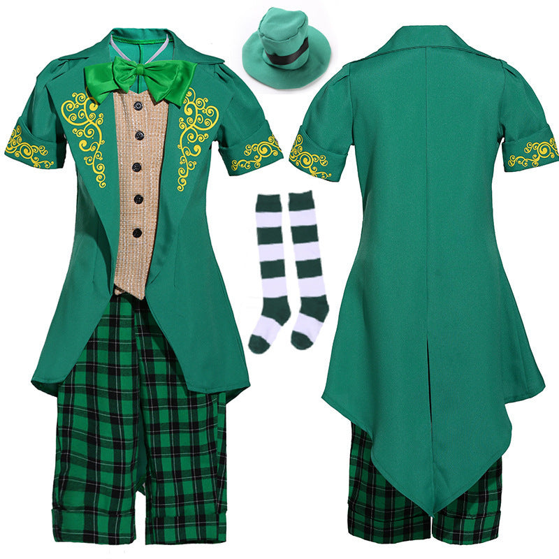 Halloween St. Patrick's Day Irish Fairy Costume Cultural Children's Elf Costume Kids Clothing