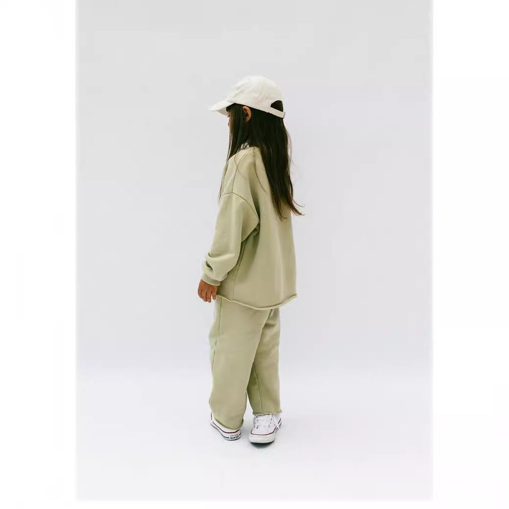 Children's clothing pullover hoodie set for casual wear for boys and girls