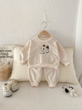 Cute Baby Girls' Outfit Set Autumn New Style Children's Hoodie and Pants Casual Fall Clothing for Toddlers