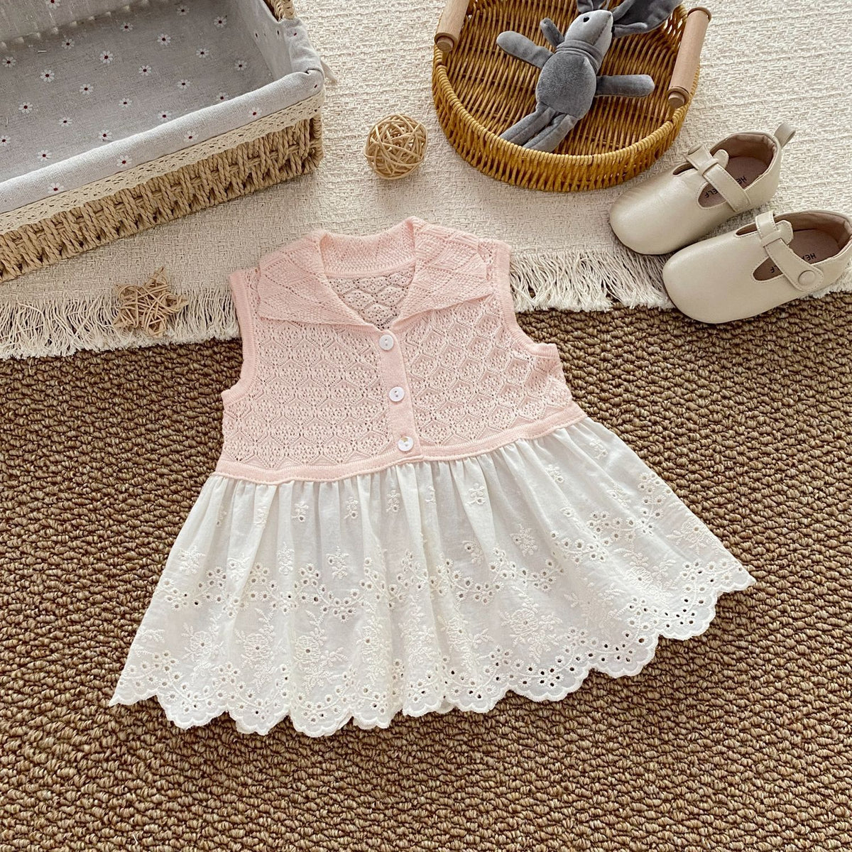 Cotton A-Class Baby Clothing Set for Girls, Lightweight Summer Outfit, Cute Dress for Toddlers 1-3 Years Old