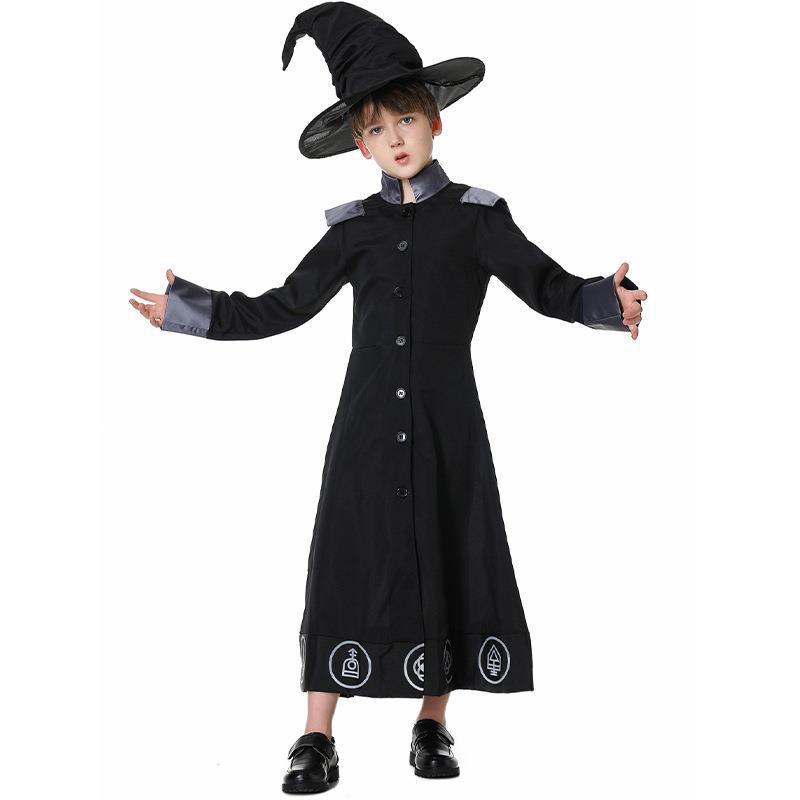 Magic Wizard Costume for Kids - Halloween Cosplay Outfit for Boys
