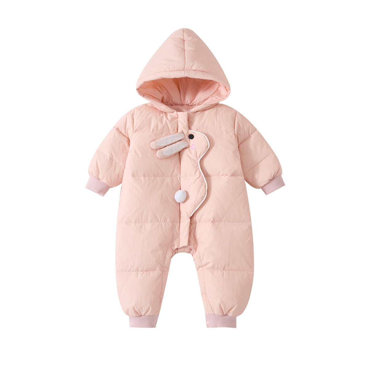 Baby Girls Hooded Down Overall