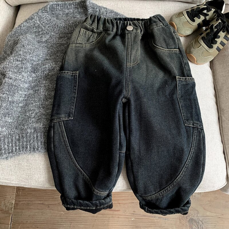 Boys' Winter Fleece-Lined Jeans