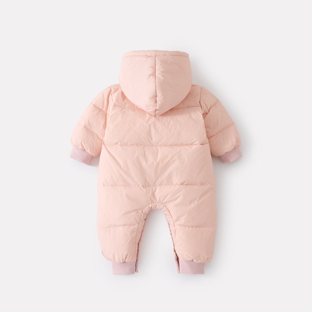 Baby Girls Hooded Down Overall