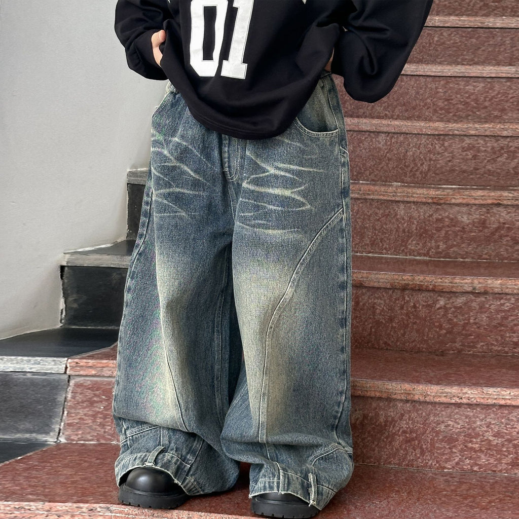 Casual Trendy Boys Denim Jeans Long Pants Spring Autumn Trousers