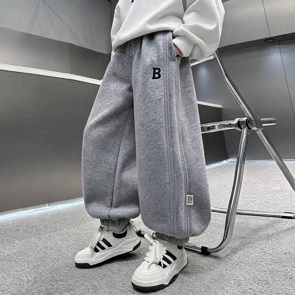 Casual Loose Fit Boys' Autumn Winter Sweatpants