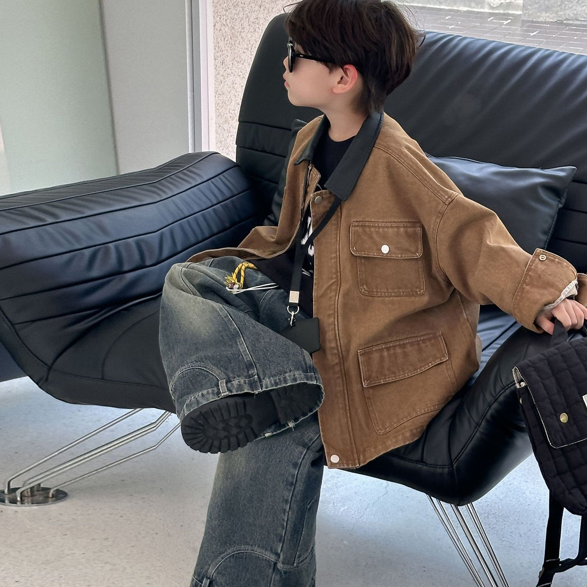 Casual Trendy Boys Denim Jeans Long Pants Spring Autumn Trousers