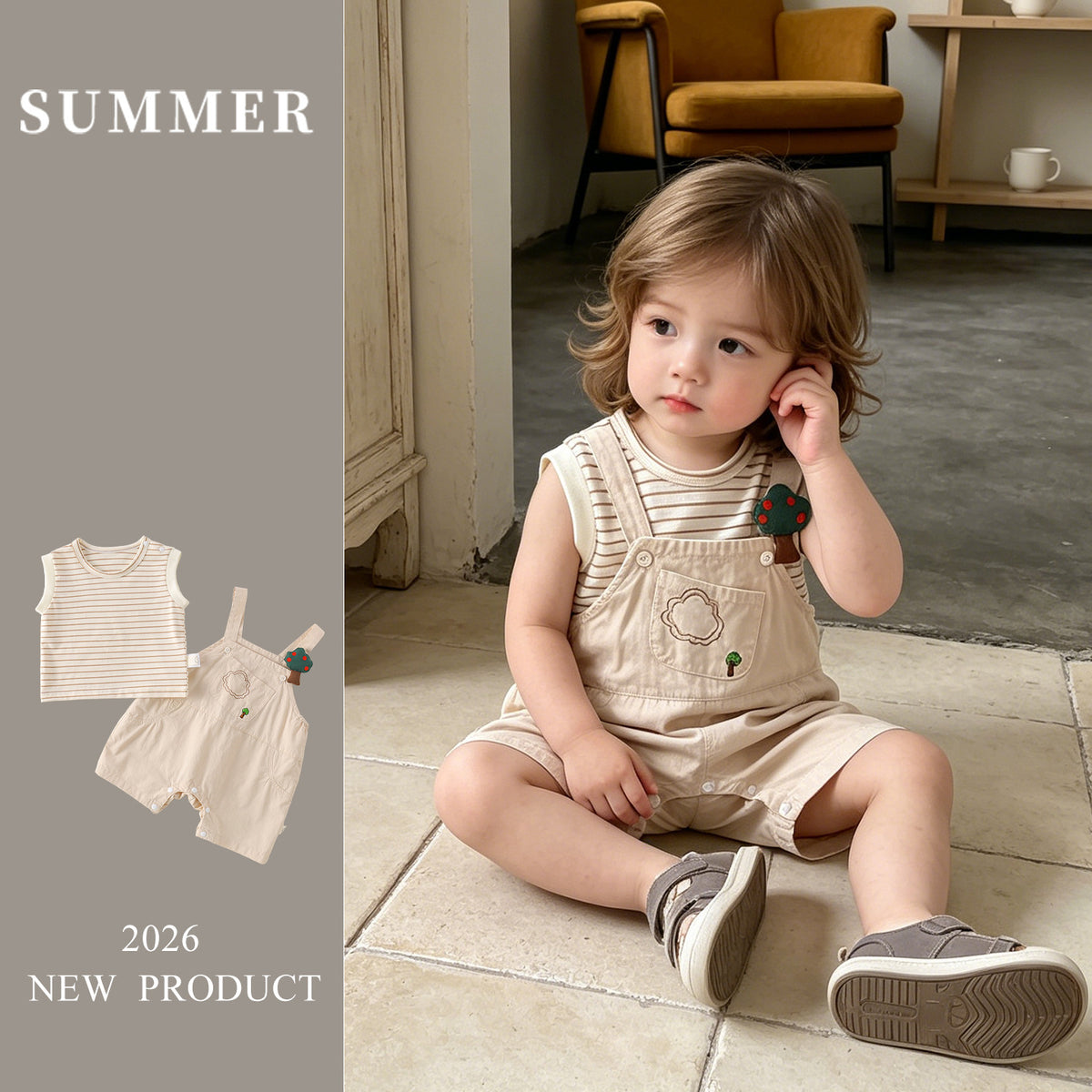 Boys Overalls Set