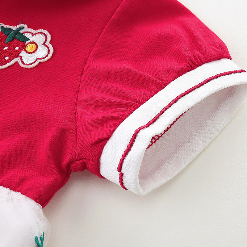 Baby Girl Strawberry Princess Dress